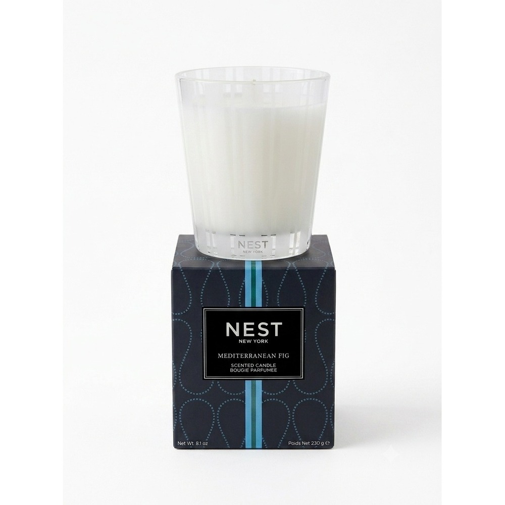 NEST New York Mediterranean Fig Scented Candle 8.1oz Frosted Glass Luxury Home